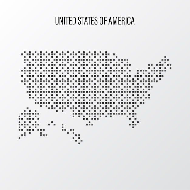 Mapa dos estados unidos da américa