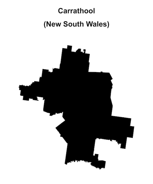 Mapa em branco de Carrathool, Nova Gales do Sul