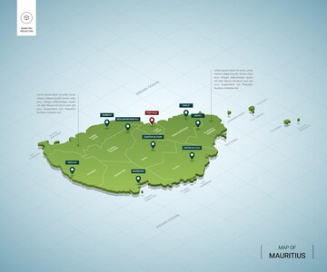 Mapa estilizado de portugal. mapa verde 3d isométrico com cidades,  fronteiras, capital lisboa, regiões.