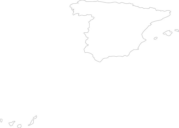 Vetor mapa geral da espanha