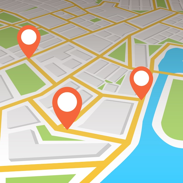 Mapa GPS de navegação