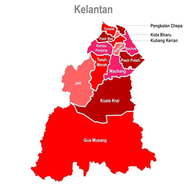 Mapa Kelantan