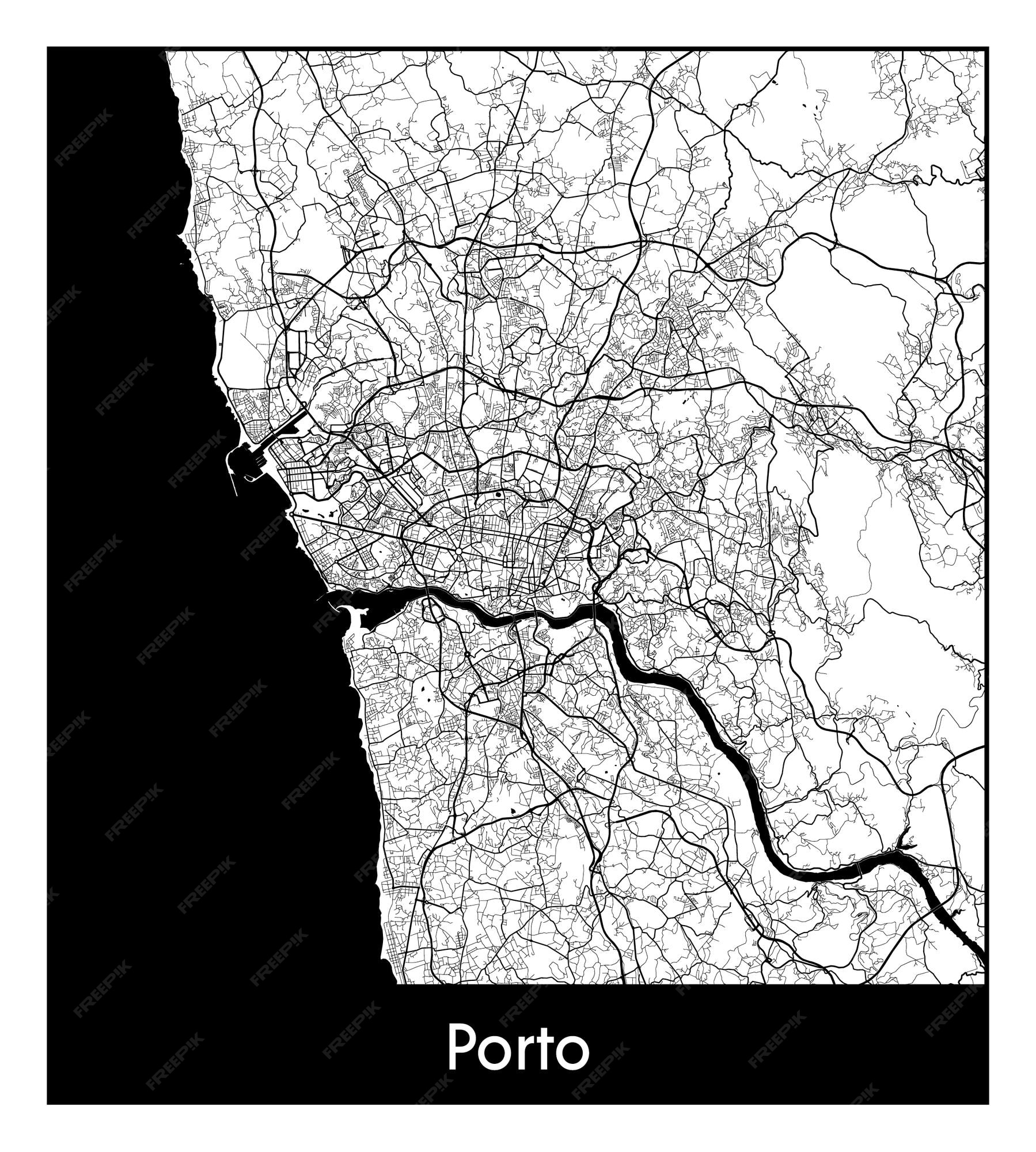 Mapa de Portugal - Porto Portugal