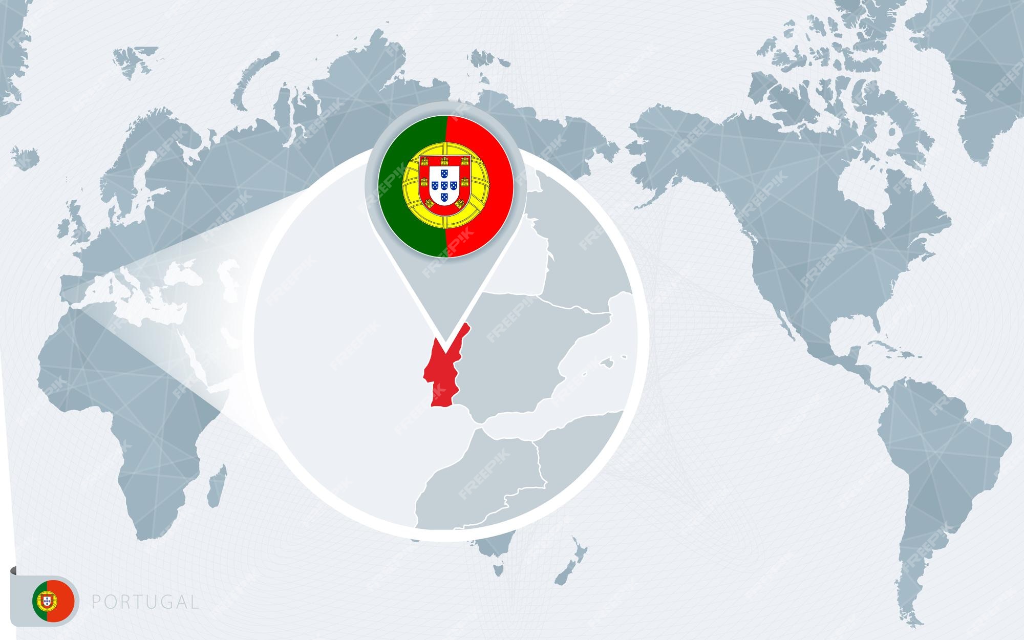 Portugal no mapa do mundo: países vizinhos e localização no mapa da Europa