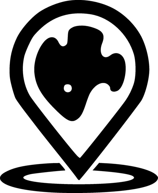 Vetor mapa pin vetor de alta qualidade logotipo ilustração ideal para gráfico de camiseta