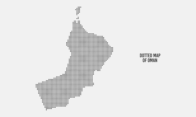 Mapa pontilhado abstrato de Omã