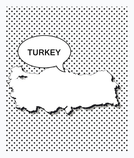 Mapa pop art da turquia