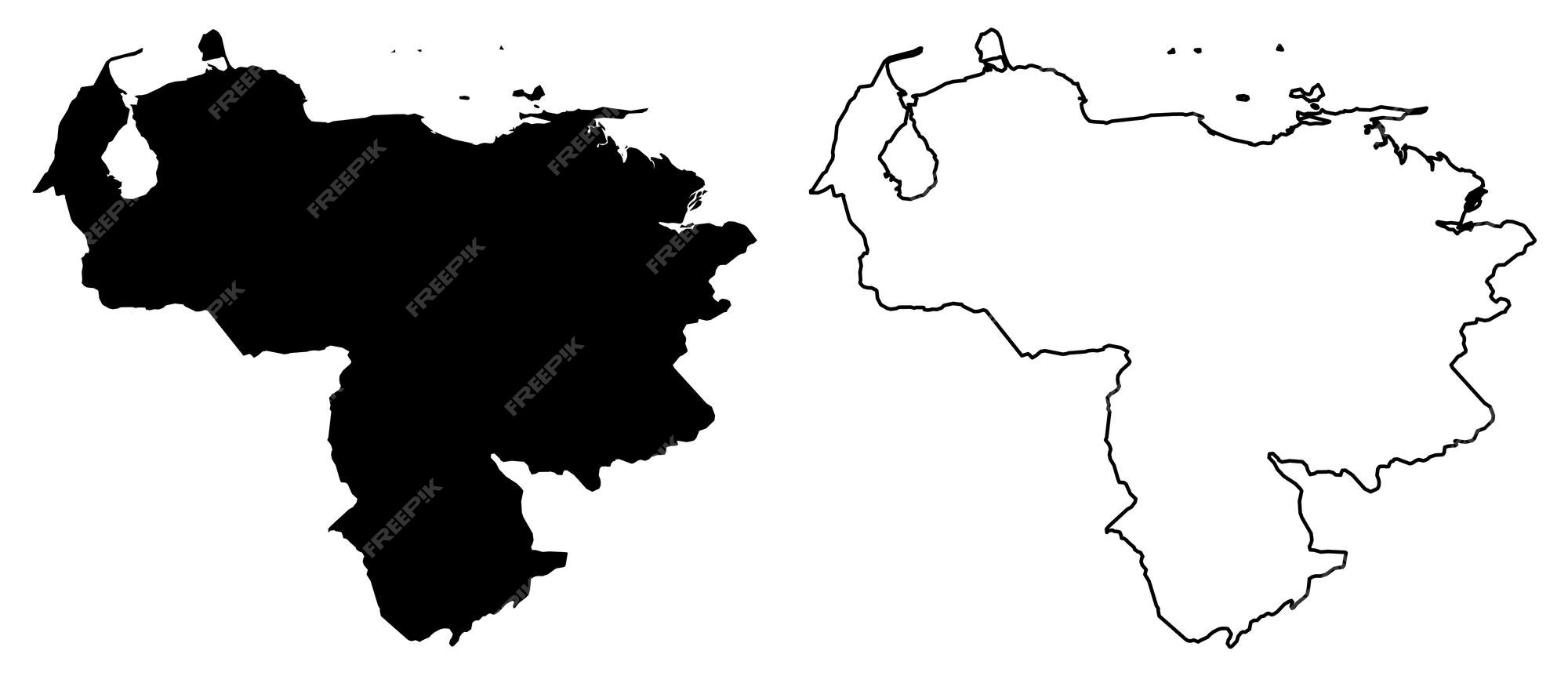 Mapa simples (apenas cantos afiados) do desenho vetorial de portugal.  projeção de mercator. versão preenchida e delineada.