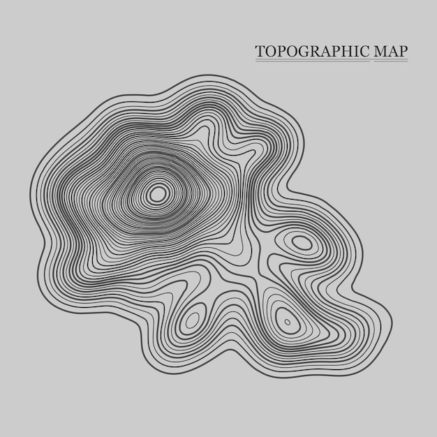 Mapa topográfico ilustração vetorial plano de fundo do mapa de contorno