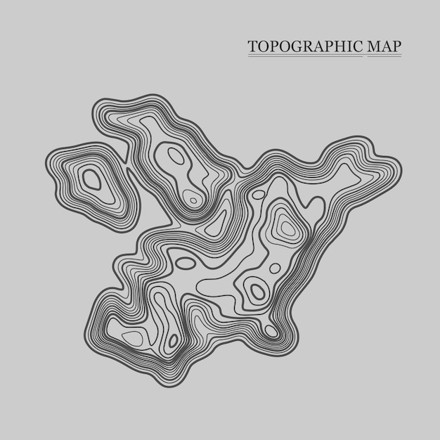 Mapa topográfico Ilustração vetorial Plano de fundo do mapa de contorno