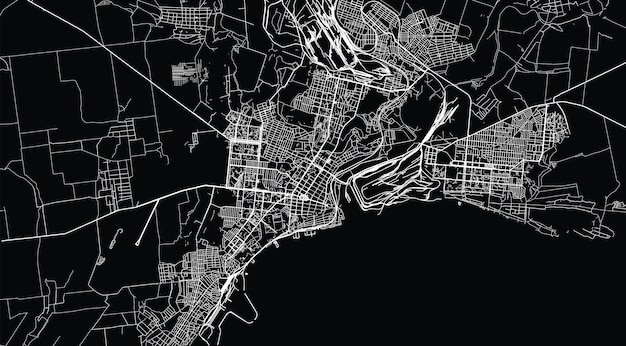 Mapa urbano da cidade de marirpol, ucrânia, europa