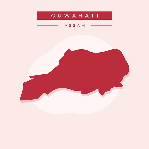 Mapa vetorial da ilustração de gawahati