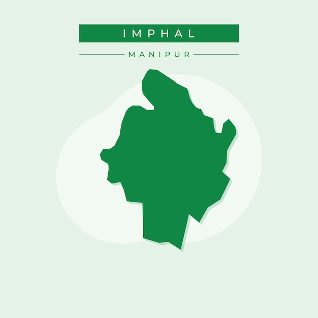 Vetor mapa vetorial da ilustração de imphal