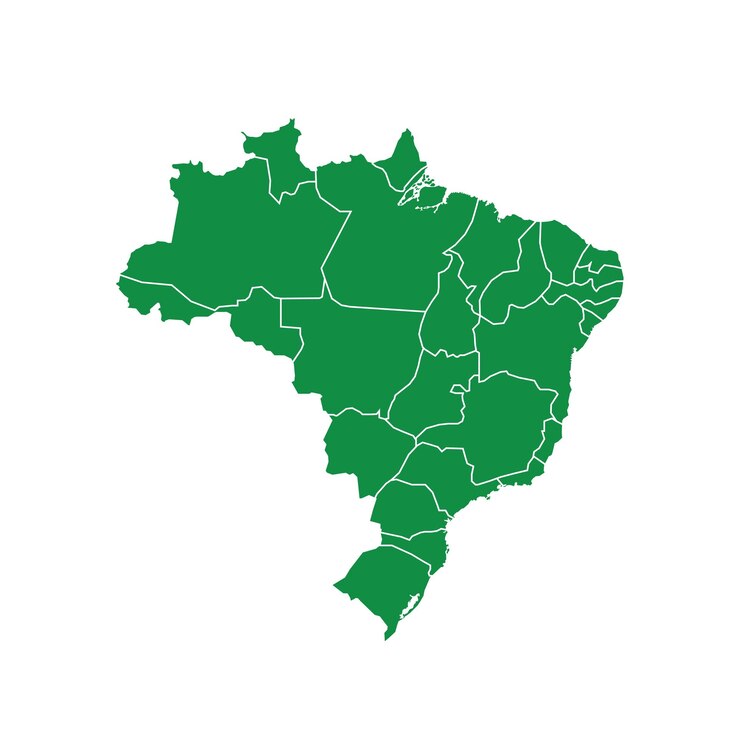 Vetor mapa vetorial do brasil