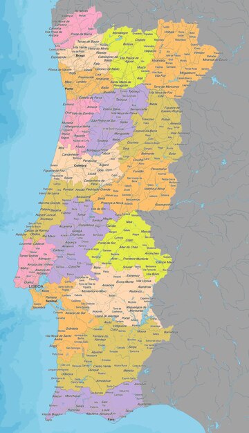 Mapa De Portugal Fisico Politico 61x91,5cm Gpe4799 - Americana Pro