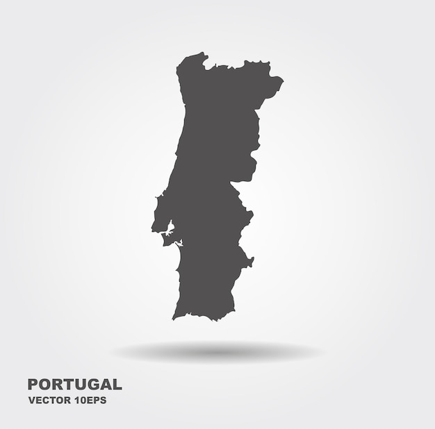 Esboço do mapa de Portugal (distritos em camadas separadas ) vetor