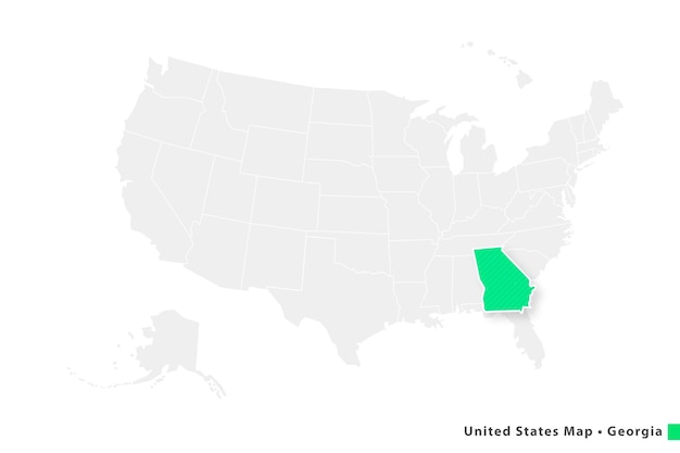 Mapas estados unidos, geórgia