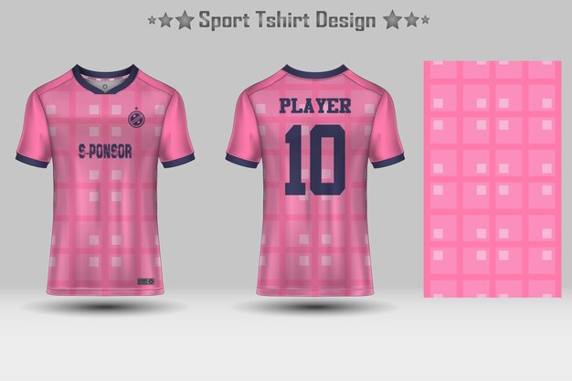 Vetor maquete de camisa de esporte de futebol design de camiseta de padrão geométrico abstrato