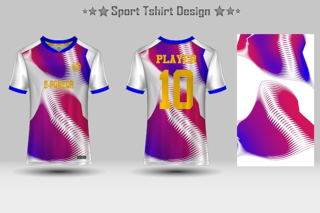 Maquete de camisa de esporte de futebol design de camiseta de padrão geométrico abstrato