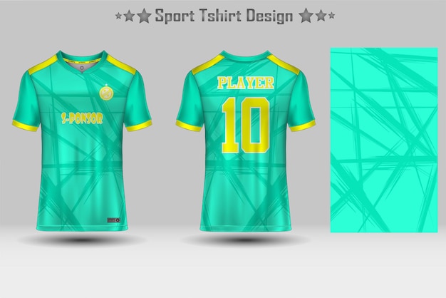 Maquete de camisa de esporte de futebol design de camiseta de padrão geométrico abstrato