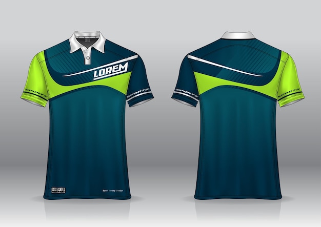 Vetor maquete de camisa de golfe de design esportivo de camiseta para modelo de uniforme