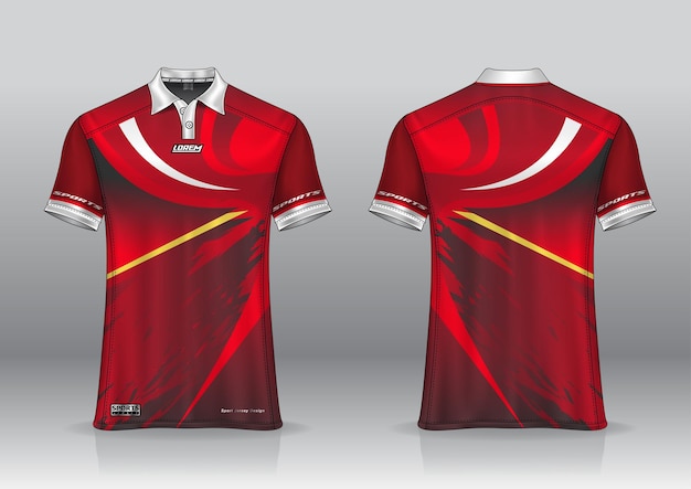 Vetor maquete de camisa de golfe de design esportivo de camiseta para modelo de uniforme