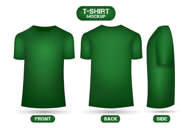 Vetor maquete de camiseta verde simples