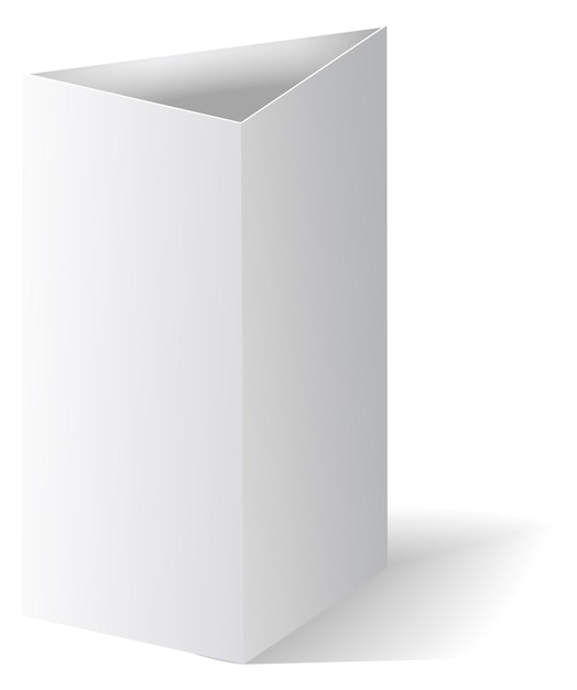 Maquete de cartão de tenda vertical Papel em branco realista