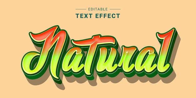 Maquete de efeito de texto editável estilo gráfico vetorial lettering art