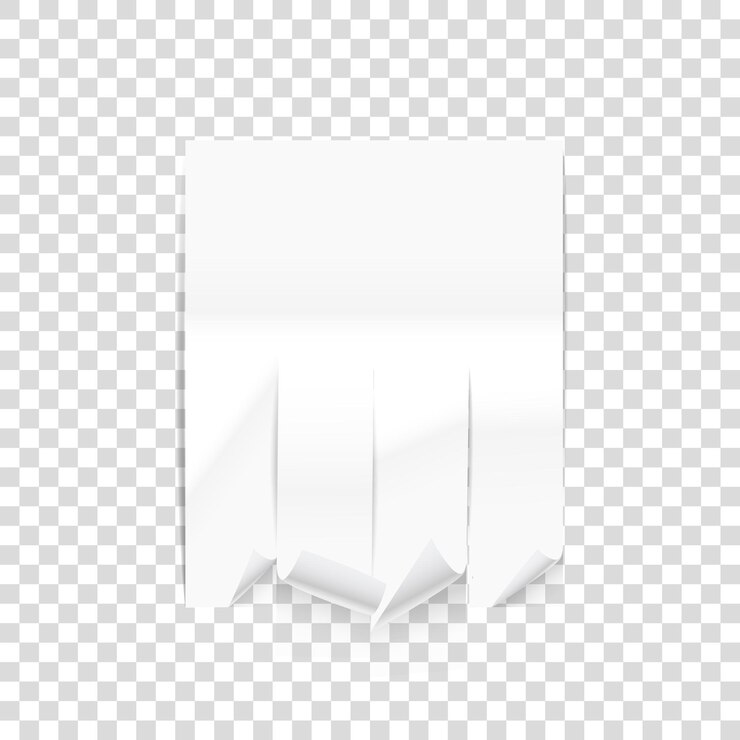 Vetor maquete de folha de anúncio de papel de vetor isolada em fundo transparente. ilustração vetorial