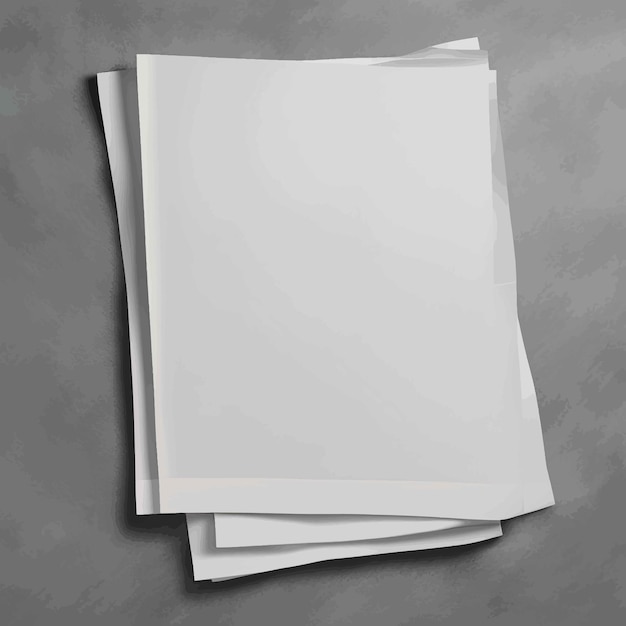 Vetor maquete de folheto de revista flyer em branco em fundo cinza livreto de revista flyer em branco br