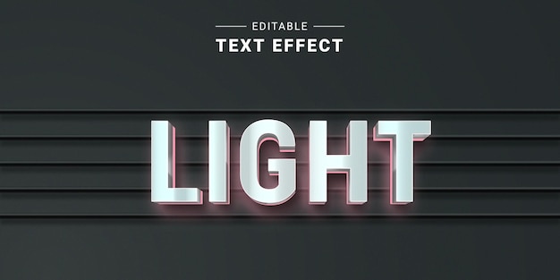 Maquete de gerador de texto com luz de fundo 3d