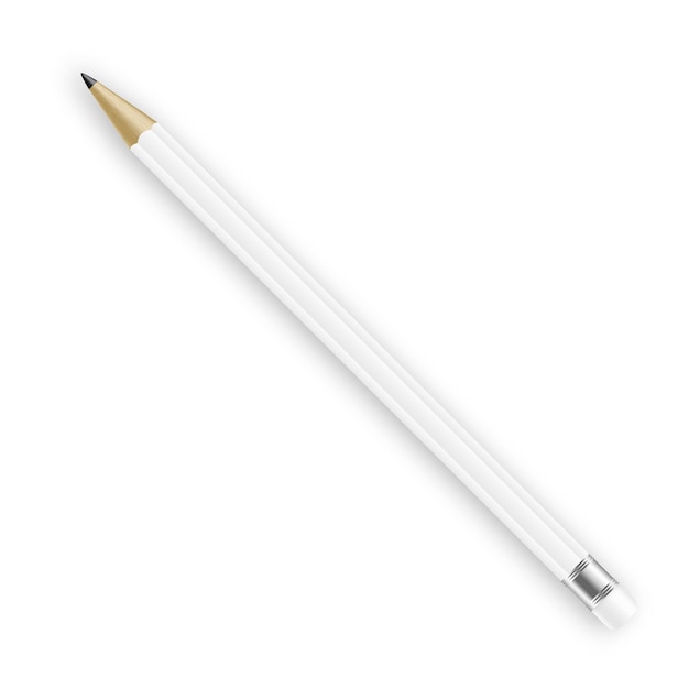Vetor maquete de lápis. modelo de marca em branco realista