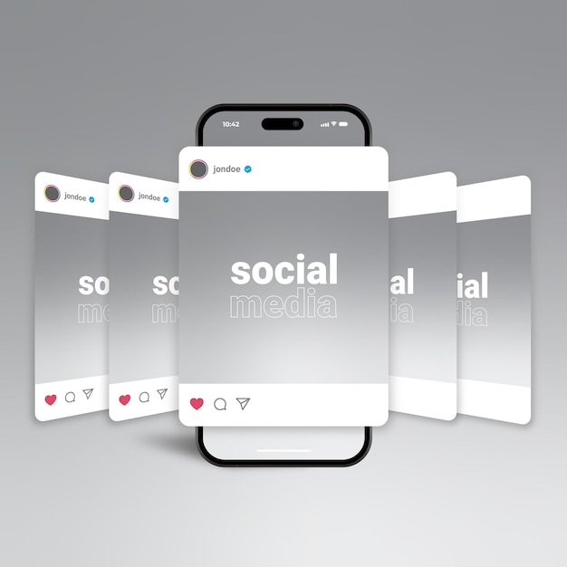 Maquete de mídia social
