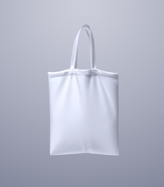 Maquete de sacola branca