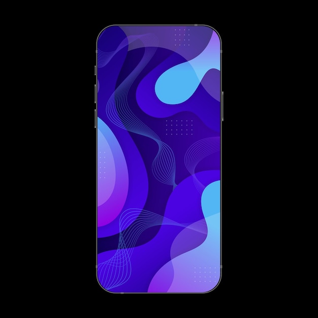 Maquete de smartphone com fundo gradiente azul