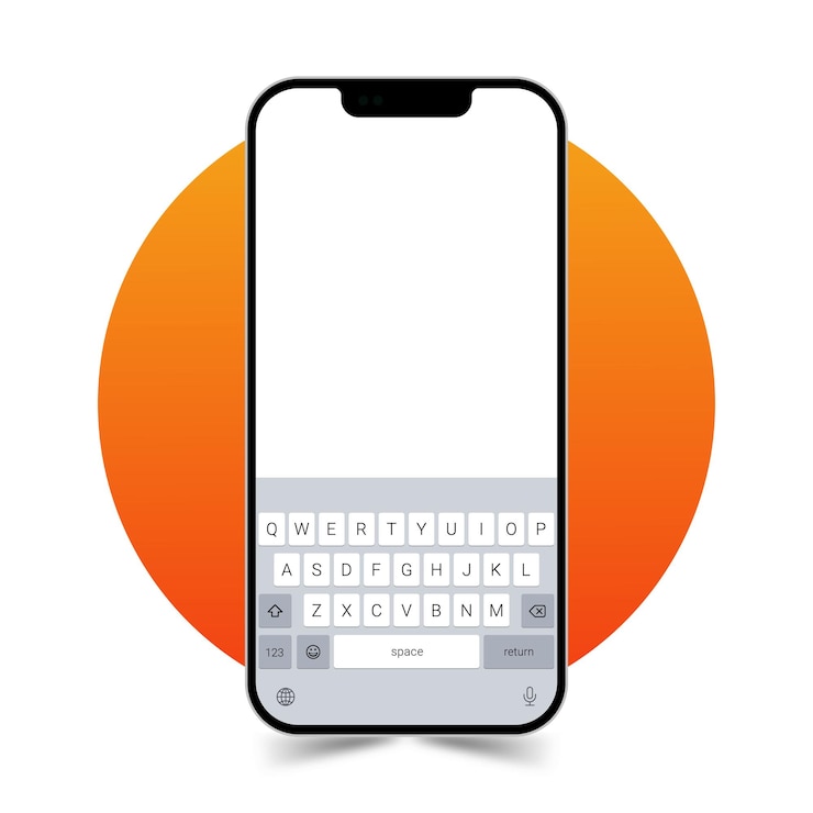 Vetor maquete de smartphone isolada