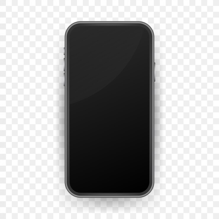 Maquete de smartphone. Quadro de celular com visor em branco isolado