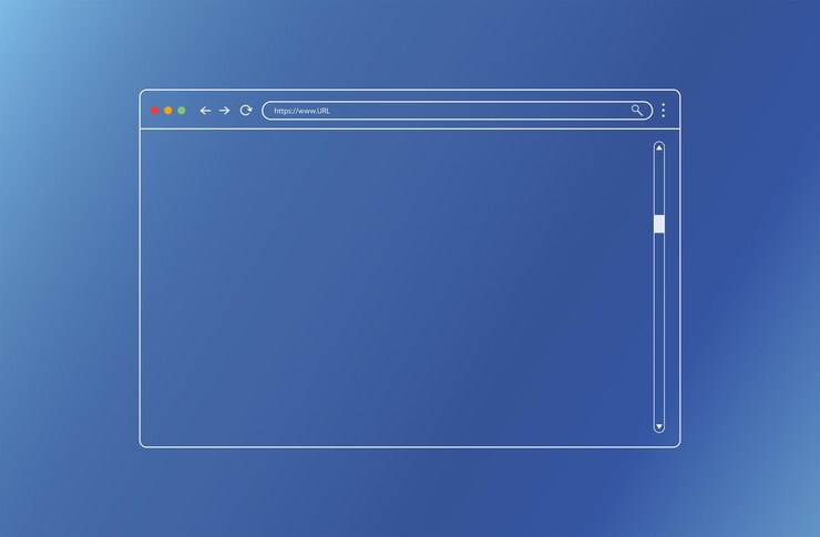 Vetor maquete do navegador para a interface do usuário da página da web design moderno da página da internet