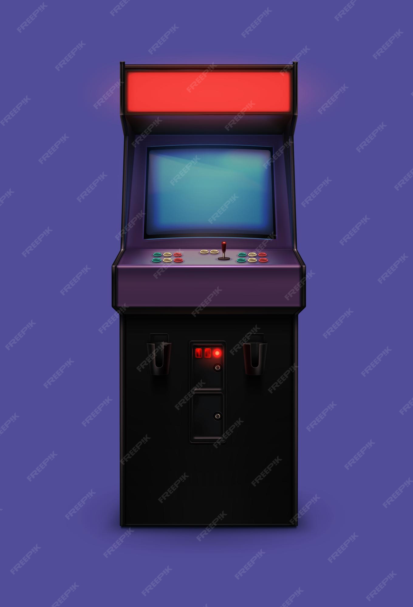 Plataforma De Dança De Arcade Vintage Retro Arcade Computador De Jogos Em  Sala Roxa Plana Jogos Retrorreflectores Jogos Antigos 3d Ilustração Stock -  Ilustração de roxo, adolescente: 176366657