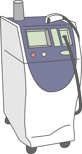 Vetor máquina de depilação a laser alexandrite para depilação e cuidados com a pele