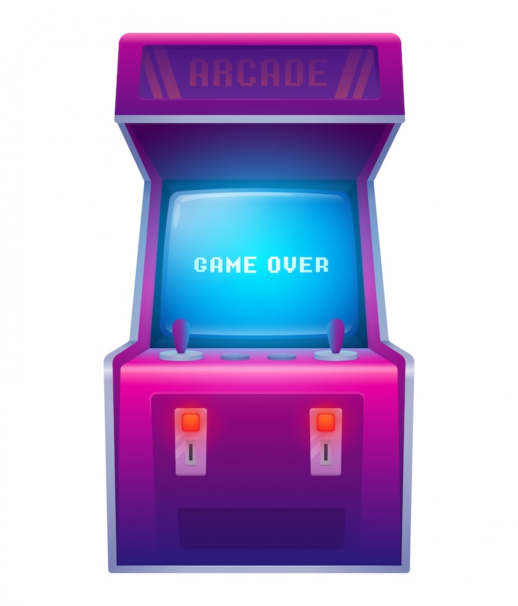 Vetor máquina de jogo de arcade retrô