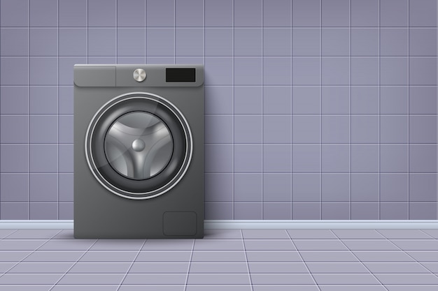Máquina de lavar moderna e realista