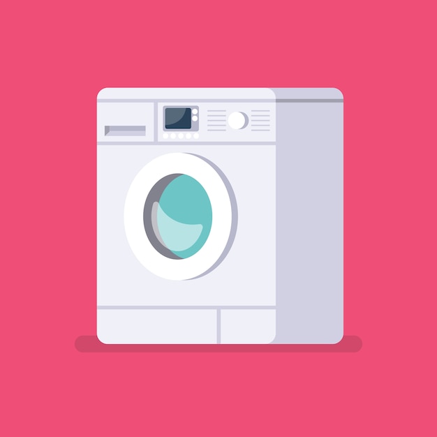 Máquina de lavar roupa em estilo flat