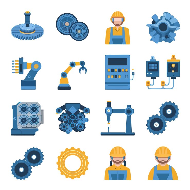 Vetor máquinas de engrenagem de segurança vetorial trabalho engrenagem sistema de engrenagens de precisão sistema de controlo inteligente artificial
