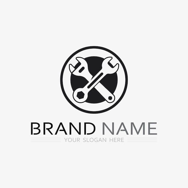 máquinas e equipamentos pesados logotipos design ícone sinal ilustração vetorial