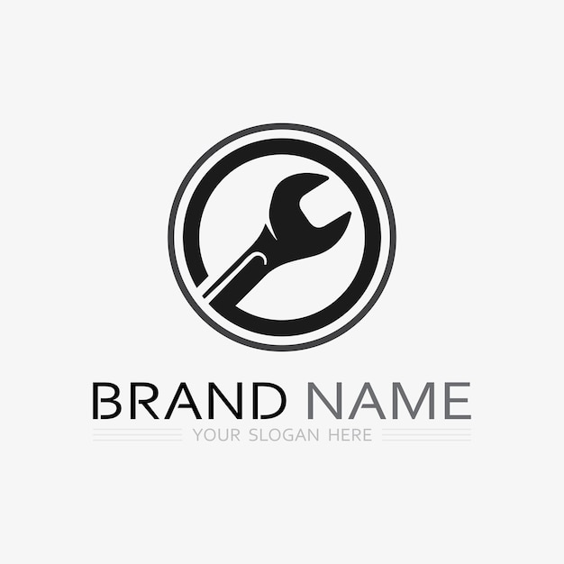 máquinas e equipamentos pesados logotipos design ícone sinal ilustração vetorial