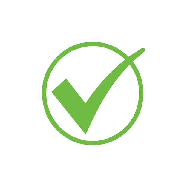 Marcação direita ícone verde aprovado selecionar escolher design