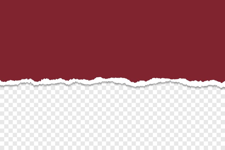 Vetor maroon paper torn edge com fundo transparente para layouts criativos