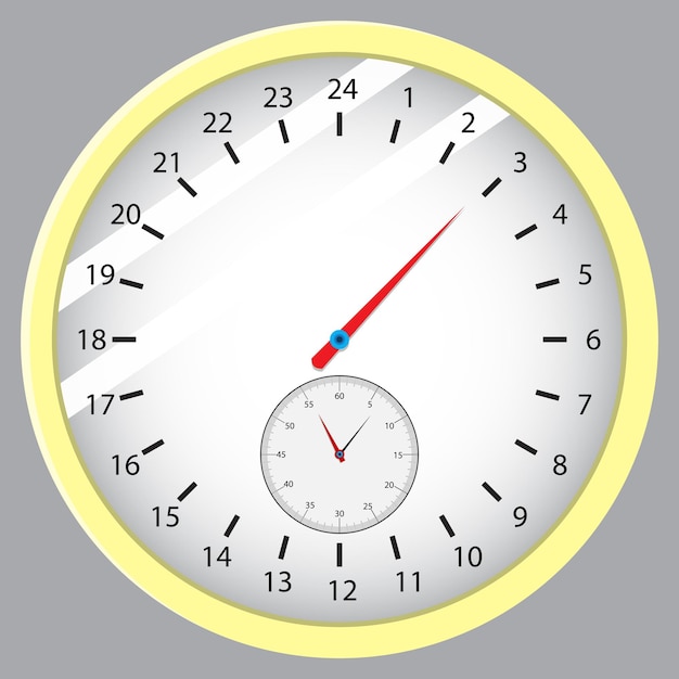 Vetor marque horas minutos e segundos tempo e relógio vetor de relógio com cronômetro e ilustração de relógio